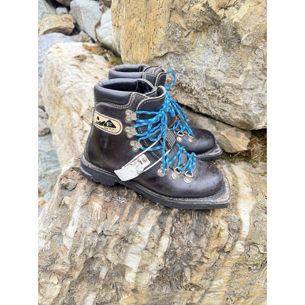 SCARPA Vtg Nordic Telemark 75mm Leather Ski Boots Men's 4.5 Women’s 5.5 -6